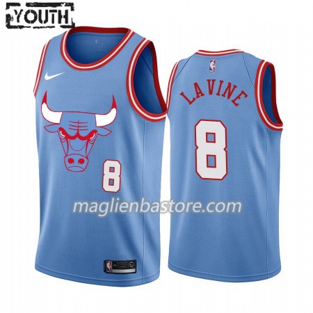 Maglia NBA Chicago Bulls Zach LaVine 8 Nike 2019-20 City Edition Swingman - Bambino